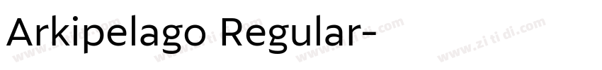 Arkipelago Regular字体转换